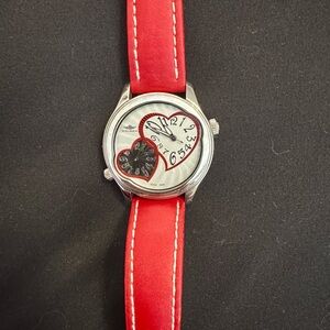 Red and Silver Women's Watch